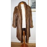 A mink full length fur coat by Calman Links