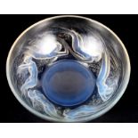 A 1920s Rene Lalique "Ondines" glass bowl, decorated with naked maidens, signed R Lalique, 8 1/4"