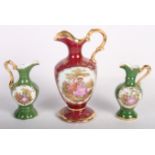 A collection of Limoges and other decorative ceramics and a set of five modern miniature