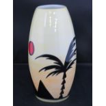 A Lorna Bailey vase with pyramid design, 17cm high.