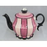 A Lorna Bailey striped teapot, 14cm.