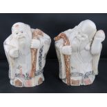 A fine pair of 19th century bone oriental figurines.