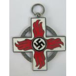 A very fine reproduction Nazi Fire Brigade enamel badge; 4.5cm wide.