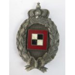 A WW1 German Army badge; 7cm long.