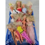 Ten assorted Barbie dolls, various c1980s and 1990s.