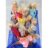 Ten assorted Barbie dolls, various c1980s and 1990s.