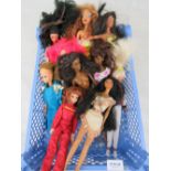 Ten assorted dolls, some Barbie, a Sindy and others, various c1980s and 1990s.