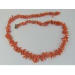 A vintage coral necklace, clasp a/f, app