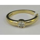 A 9ct gold diamond solitaire ring, appro