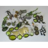 A small collection of costume jewellery.