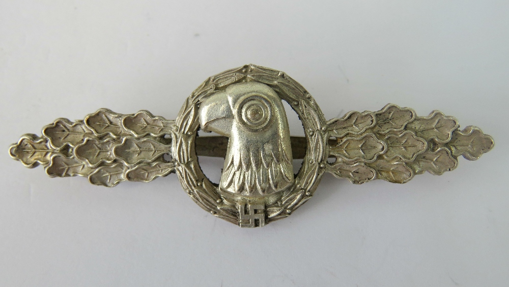 A WW2 Nazi reconnaissance clasp in white