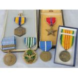 A quantity of WWII US military medals, t