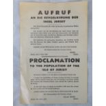 A WWII Proclamation poster - Channel Isl