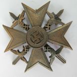 A Nazi Spanish Cross; reverse stamped "L