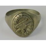 A reproduction WW2 Nazi paratrooper ring