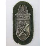 A Nazi "Narvik" shield dated "1940" on c