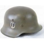 A WWII German Army SS helmet.