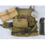 A British 3" mortar kit, Vickers pouch,