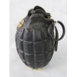 An inert WWI British Mills grenade