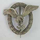 A WW2 Nazi Pilot's Observer's badge; 5cm