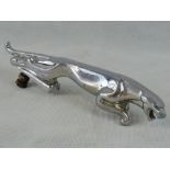 A chromed leaping Jaguar bonnet mascot,