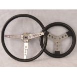 Steering wheels; two racing-pattern lea