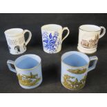 A pair of 19th century mugs featuring hu