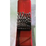 A 29 piece HSS imperial drill set