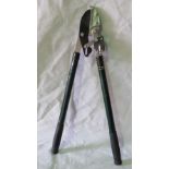 A pair of telescopic ratchet loppers