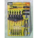 A 45 piece screwdriver and bit set