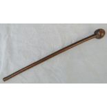 A 19thC tribal hardwood knobkerry, possi