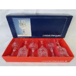 A boxed set of six Cristal d'Arques Long