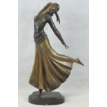 A large Art Deco style bronzed brass fig