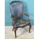 A 19th century Portuguese desk chair, ov