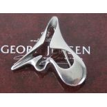 A Georg Jensen HM silver brooch, of abstract design No 324,