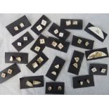 A quantity of studio pottery stoneware earrings.