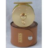 A rare gold-plated reel as made by Mitchell for Bob Church personally, No D-7433.