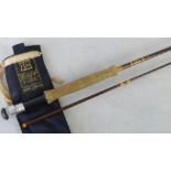 A retro Hardy Jet 6, 8' two piece stream rod.