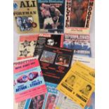 Approximately 15 boxing programmes and related publications including Sugar Ray Leonard v Hearns,
