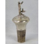 A HM silver bottle stopper with shooting scene, Birmingham 1996, a/f.