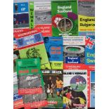 14 England international football programmes from 1960s -1970s;