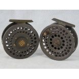 Two Hardy Viscount MKIII 7/8 fly reels,