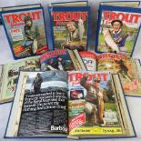 An incomplete set of bound 'Trout Fisherman' magazine C 1977-83.