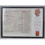 Bill McLaren, signed limited edition print of his last match notes (unnumbered) one of 1000,