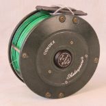 A Condex Shakespeare Salmon4 inch reel with Number II sinking fly line.