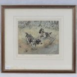 Henry Wilkinson, limited edition dry point etching "Collingwood Cockers"; 16/200,