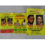 Three Michael Watson boxing posters, including Eubank v.