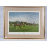 Madeleine Selfe, limited edition (687/850) print of "The 200th Derby- At the Start- 6th June 1979,