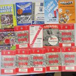 Nine vintage Liverpool FC football programmes from late 1969s to 1970s together with an assortment