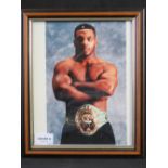 A signed Mike Tyson publicity print,